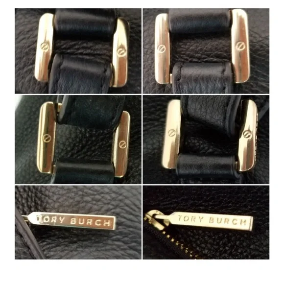 SOLD!!Tory Burch Amanda Black Pebbled Leather Backpack w/COA - Picture 10 of 13